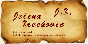 Jelena Krečković vizit kartica